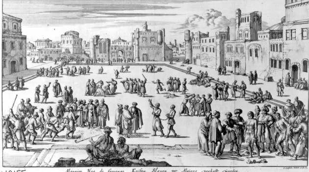 Mercato degli schiavi ad Algeri (disegno del 1700)